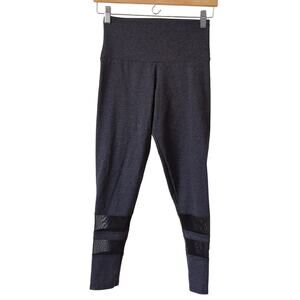 Onzie Midi Racer Leggings Womens Athletic Pants Gray Athleisure Yoga Athletic SM